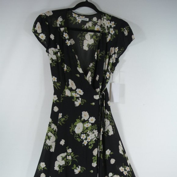 NWT Reformation Carina Wrap Dress In Celeste Size M #762 - Picture 7 of 12